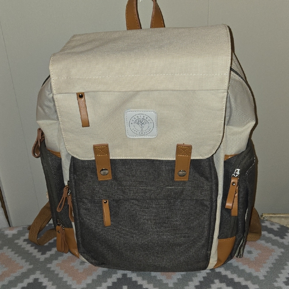 Parker Baby Co. - Model "Birch Bag" - Grey/Crema